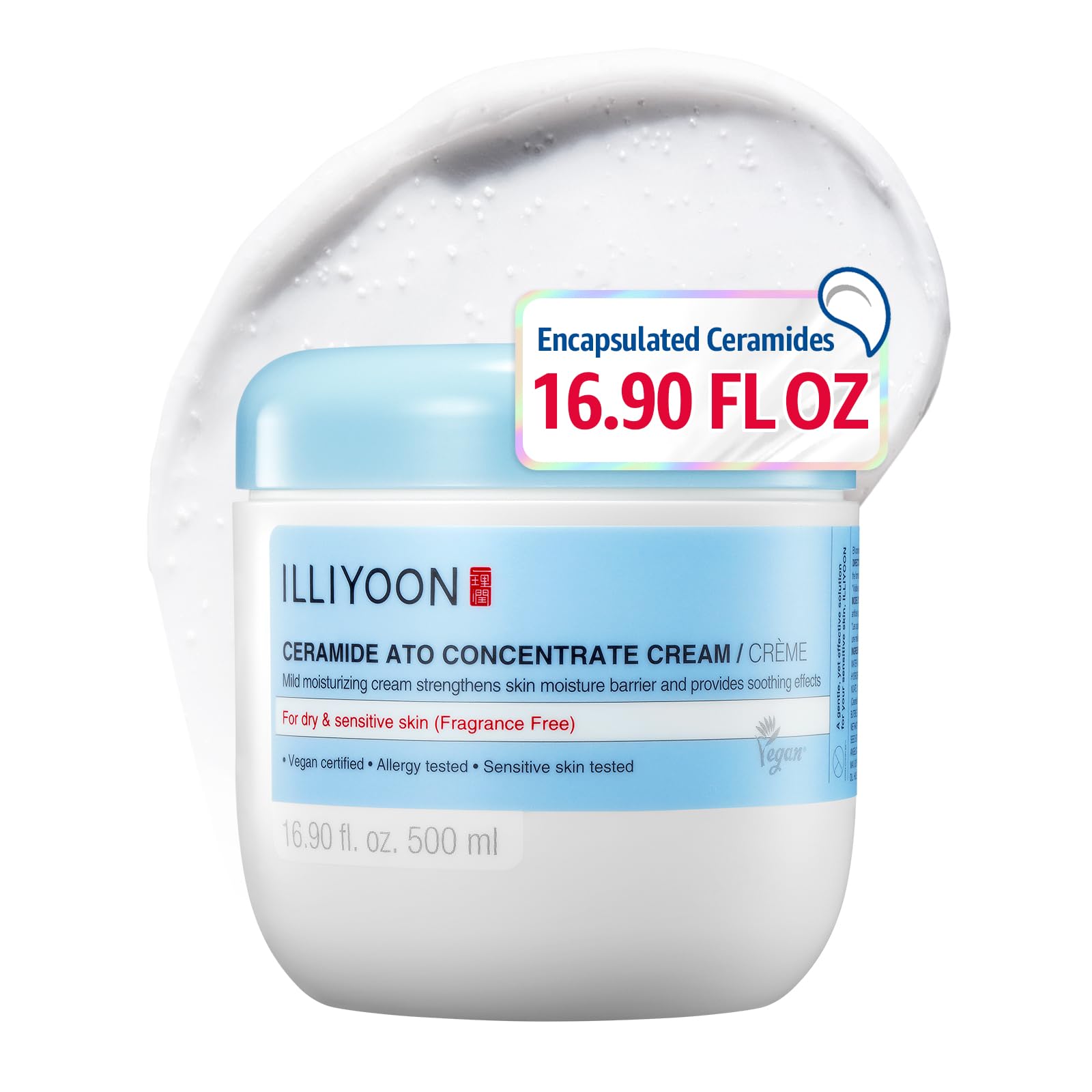ILLIYOON Ceramide Ato Lotion 528ml(17.85oz) | Daily Moisturizing Lotion for All Skin Types | Deep Moisturizing and Soothing Effect | Korean Skin Care