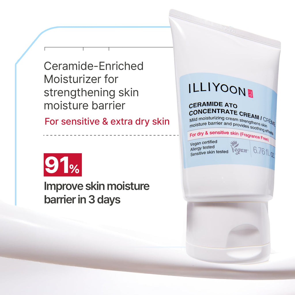 ILLIYOON Ceramide Ato Lotion 528ml(17.85oz) | Daily Moisturizing Lotion for All Skin Types | Deep Moisturizing and Soothing Effect | Korean Skin Care