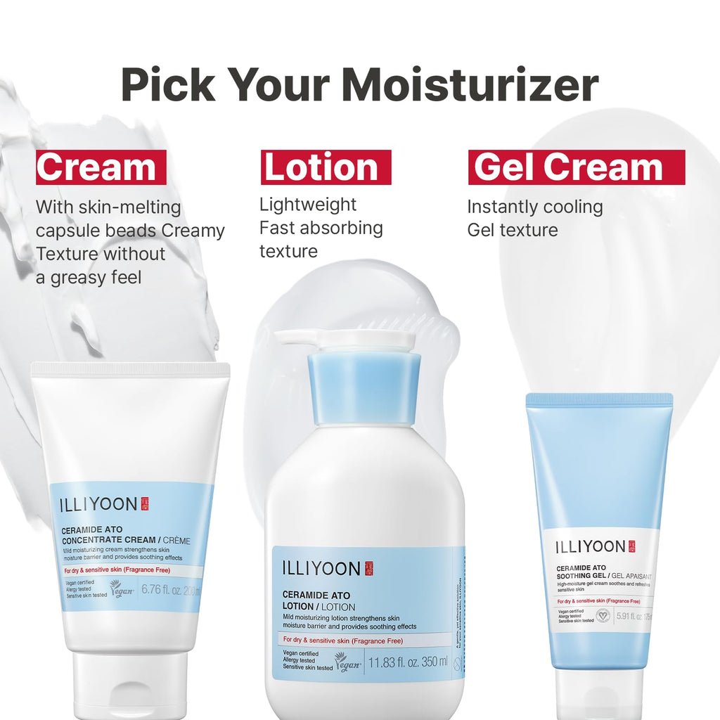 ILLIYOON Ceramide Ato Lotion 528ml(17.85oz) | Daily Moisturizing Lotion for All Skin Types | Deep Moisturizing and Soothing Effect | Korean Skin Care