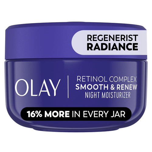 Olay Retinol Night Cream for Women, Anti-Aging Face Moisturizer, Fragrance-Free, Non Greasy - Anti-Wrinkle, Smooth Fine Lines, Hydrating Skin Care - Triple Collagen Cream, Peptide, Niacinamide, 1.7oz