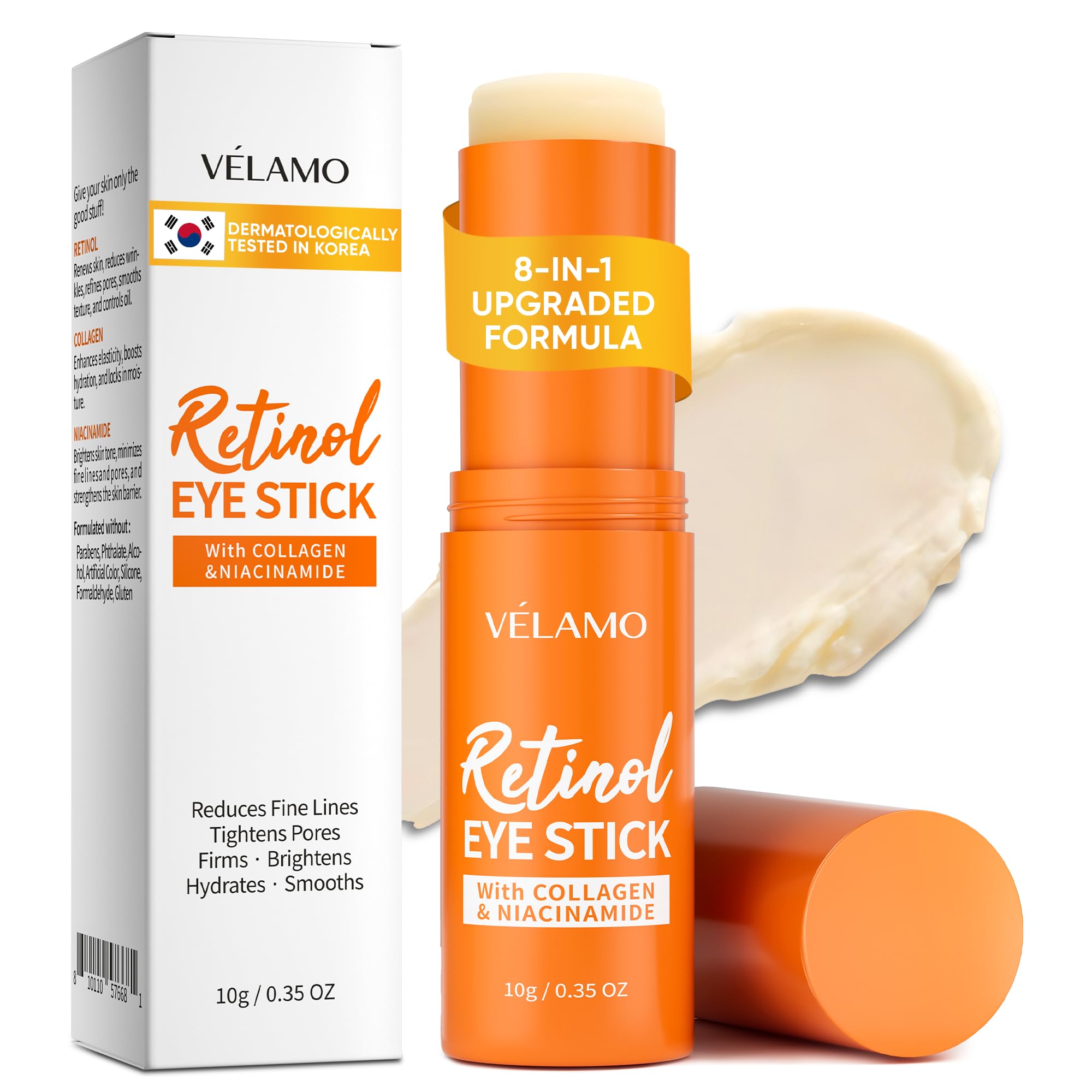 VELAMO ADVANCED Retinol Face Stick – Reduces Fine Lines, Wrinkles & Uneven Texture in 4–8 Weeks – For Mature Skin, Women & Men – 0.28 OZ/8g