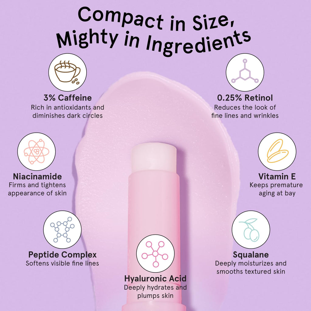 grace & stella Retinol & Caffeine Under Eye Serum Anti Aging | Hydrating Cream with Niacinamide, Peptides - Reduce Wrinkles, Crow's Feet, Puffiness - Vegan Skincare (0.5 floz/15ml)