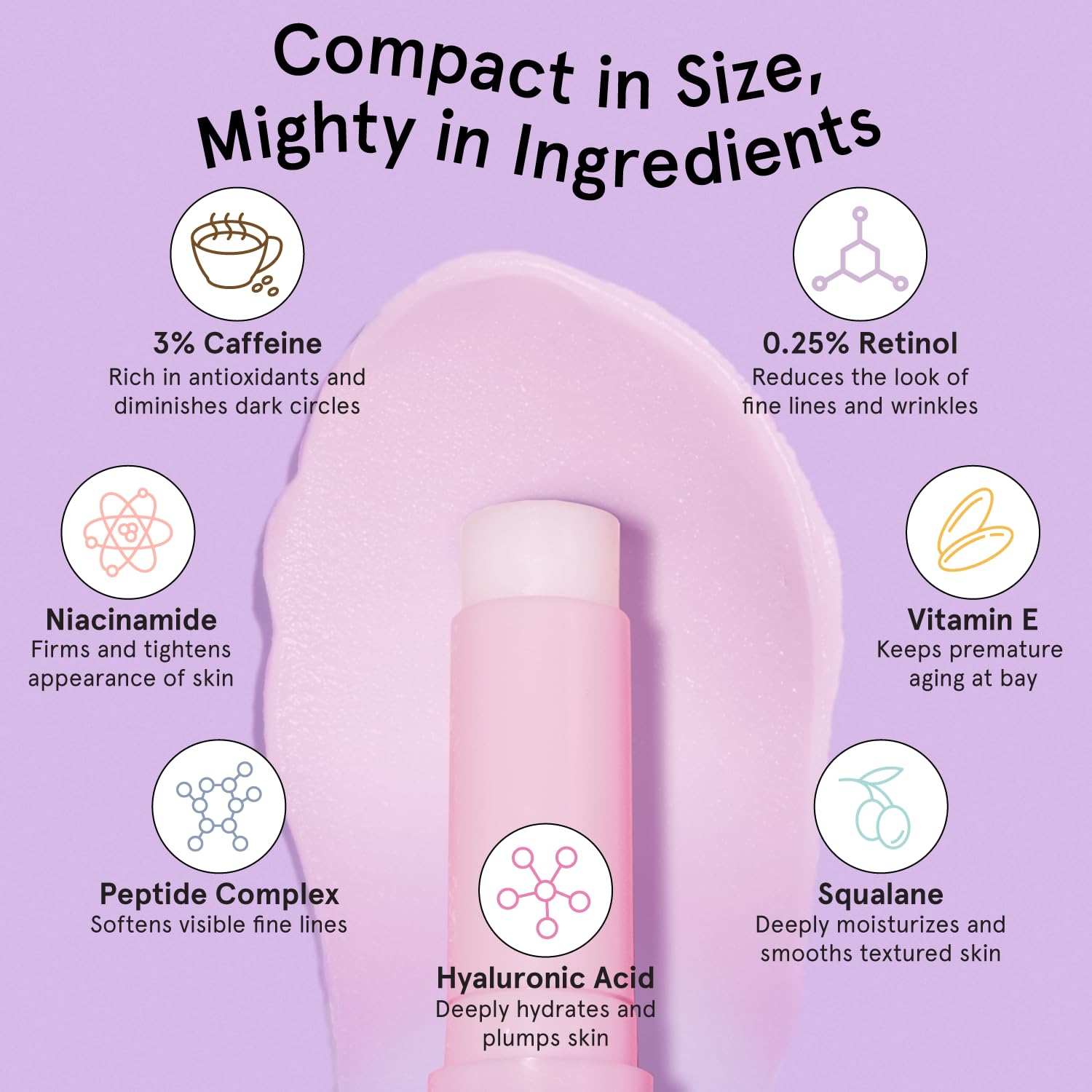 grace & stella Retinol & Caffeine Under Eye Serum Anti Aging | Hydrating Cream with Niacinamide, Peptides - Reduce Wrinkles, Crow's Feet, Puffiness - Vegan Skincare (0.5 floz/15ml)