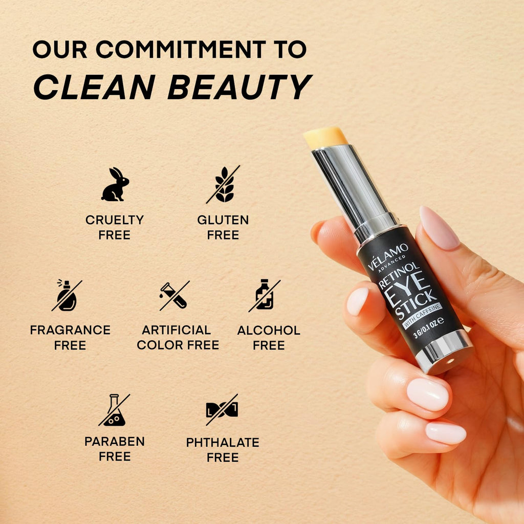 VELAMO ADVANCED Retinol Face Stick – Reduces Fine Lines, Wrinkles & Uneven Texture in 4–8 Weeks – For Mature Skin, Women & Men – 0.28 OZ/8g