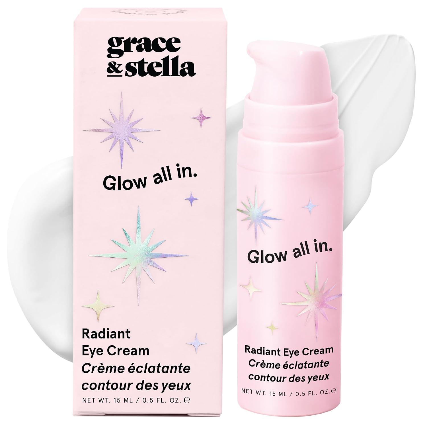 grace & stella Retinol & Caffeine Under Eye Serum Anti Aging | Hydrating Cream with Niacinamide, Peptides - Reduce Wrinkles, Crow's Feet, Puffiness - Vegan Skincare (0.5 floz/15ml)
