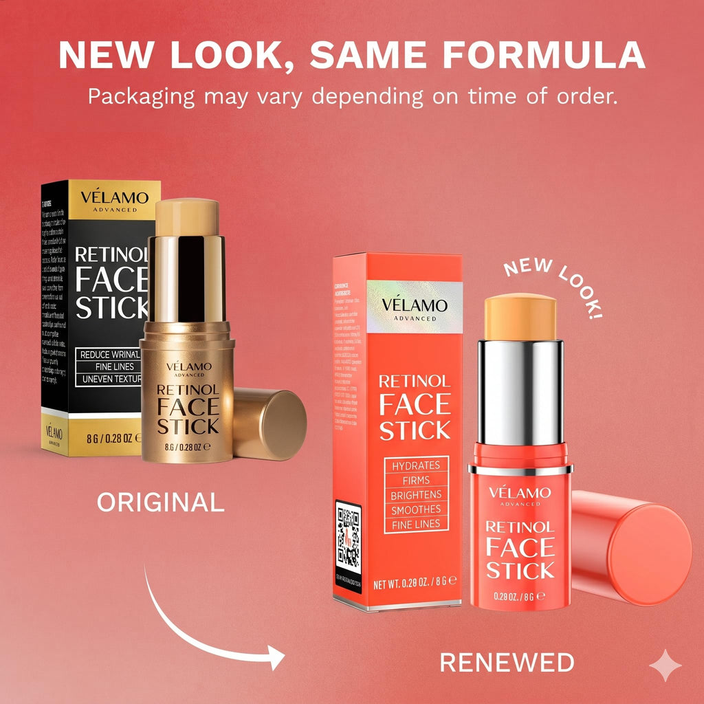 VELAMO ADVANCED Retinol Face Stick – Reduces Fine Lines, Wrinkles & Uneven Texture in 4–8 Weeks – For Mature Skin, Women & Men – 0.28 OZ/8g